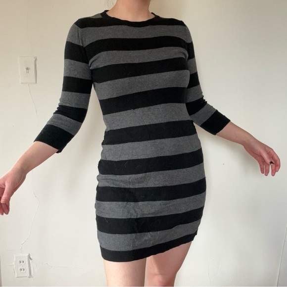 Striped Long Sleeve Sweater Dress - Picture 4 of 7